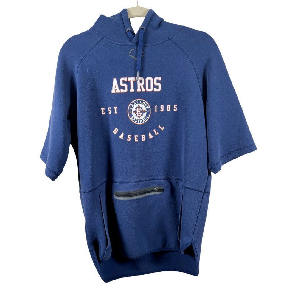 Houston Astros Pre Game Sweatshirt Half Sleeve Size Medium Evoshield